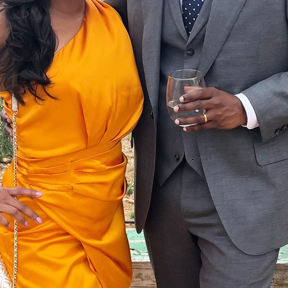 Yellow/ gold semi formal dress